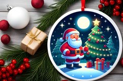 Round Christmas Ornament Sublimation|Clipart Product Image 2