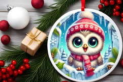Round Christmass Ornament PNG Product Image 2