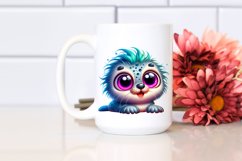 Colorful Baby Seal &amp; Crazy Hair | Sublimation | Clipart Product Image 2