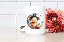 Washed Watercolor Halloween Chicken PNG Product Image 2