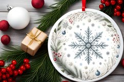 Round Christmas Ornament Sublimation|Clipart Product Image 2