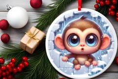 Round Christmas Ornament Sublimation|Clipart Product Image 2