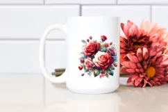 Washed Colorful Roses Clipart, Transparent PNG Product Image 2