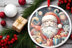 Round Christmas Ornament Sublimation|Clipart Product Image 2