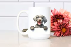 Funny Baby Weimaraner Watercolor Clipart Product Image 2