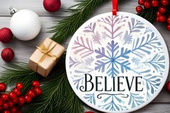 Round Christmas Ornament Sublimation|Clipart Product Image 2