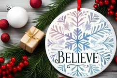 Round Christmas Ornament Sublimation|Clipart Product Image 2