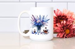 Watercolor Filled Lobelia Clipart Product Image 2