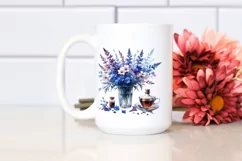 Watercolor Filled Lobelia Clipart Product Image 2