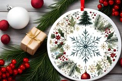 Round Christmas Ornament Sublimation|Clipart Product Image 2