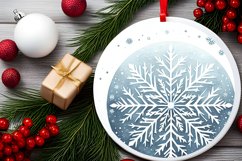 Round Christmas Ornament Sublimation|Clipart Product Image 2