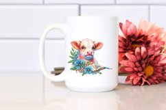 Colorful Baby Cow with College Campus, PNG Product Image 2