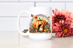 Colorful Gnome House and Rainbow | Sublimation | Clipart Product Image 2