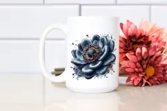 Shiny Metallic Watercolor Splash | Anemone Clipart Product Image 2
