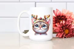 Expressive Baby Watercolor Kitten, Pastel Colors PNG Product Image 2