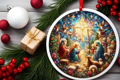 Round Christmas Ornament Sublimation|Clipart Product Image 2