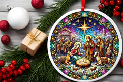 Round Christmass Ornament PNG Product Image 2