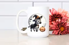 Washed Watercolor Halloween Zebra PNG Product Image 2