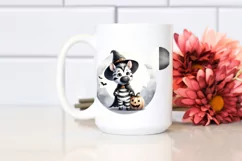 Washed Watercolor Halloween Zebra PNG Product Image 2
