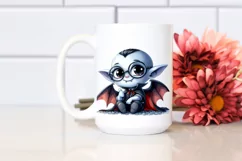 Cute Watercolor Vampire Thumbs Up | Sublimation | Clipart Product Image 2