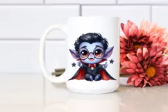 Cute Watercolor Vampire Thumbs Up | Sublimation | Clipart Product Image 2