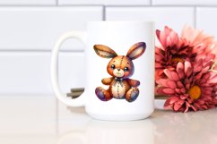 Vibrant Colorful Brownish Plush Bunny Product Image 2