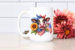 Patriotic Cow Sublimation|Clipart Product Image 2
