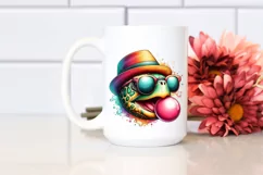 Quirky Turtle Portrait with Colorful Style | Sublimation | Product Image 2
