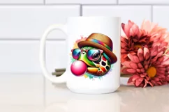 Colorful Turtle Portrait with Quirky Style | Sublimation | Product Image 2