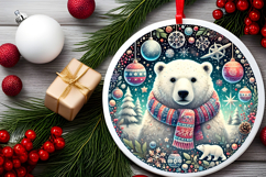 Round Christmass Ornament PNG Product Image 2