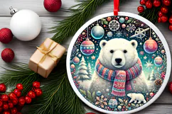 Round Christmass Ornament PNG Product Image 2