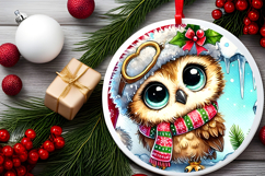 Round Christmass Ornament PNG Product Image 2