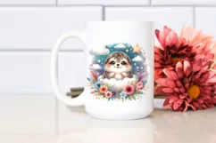 Colorful Watercolor Smiling Lemming | Clipart Product Image 2
