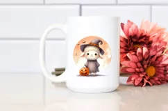 Washed Watercolor Halloween Lamb PNG Product Image 2