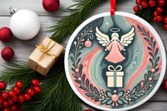Round Christmass Ornament PNG Product Image 2