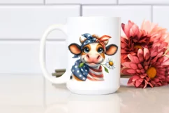 Patriotic COw | Daisy Cow | Clipart Product Image 2