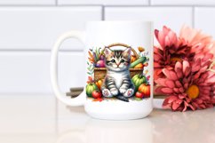 Vibrant Baby Kitten Vegetable Basket | Sublimation | Clipart Product Image 2