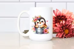 Colorful Smiling Penguin Bucket Clipart Product Image 2