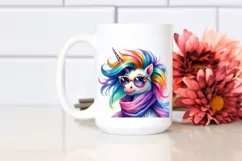 Expressive Unicorn with Dress PNG Product Image 2