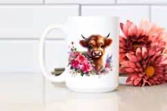 Cute Baby Highland Cow | Sublimation | Clipart Product Image 2