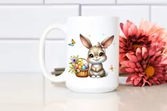Easter Bunny Egg Flower, Clipart |T-shirt, Mug PNG Product Image 3