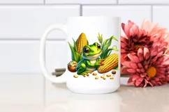 Cute Baby Frog Corncob | Sublimation | Clipart Product Image 2