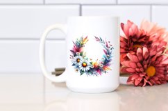 Abstract Dasy Whreath | Sublimation | Clipart Product Image 2