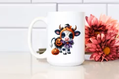 Watercolor Baby Cow Dressed for Halloween | Product Image 2