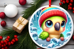 Round Christmass Ornament PNG Product Image 2