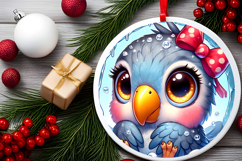 Round Christmass Ornament PNG Product Image 2