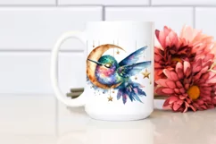 Vibrant Baby Hummingbird Sleeping on the Moon Product Image 2