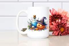 Watercolor Style Funny Halloween Clipart Product Image 2