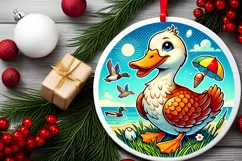 Round Christmas Ornament Sublimation|Clipart Product Image 1