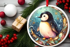 Round Christmas Ornament Sublimation|Clipart Product Image 1